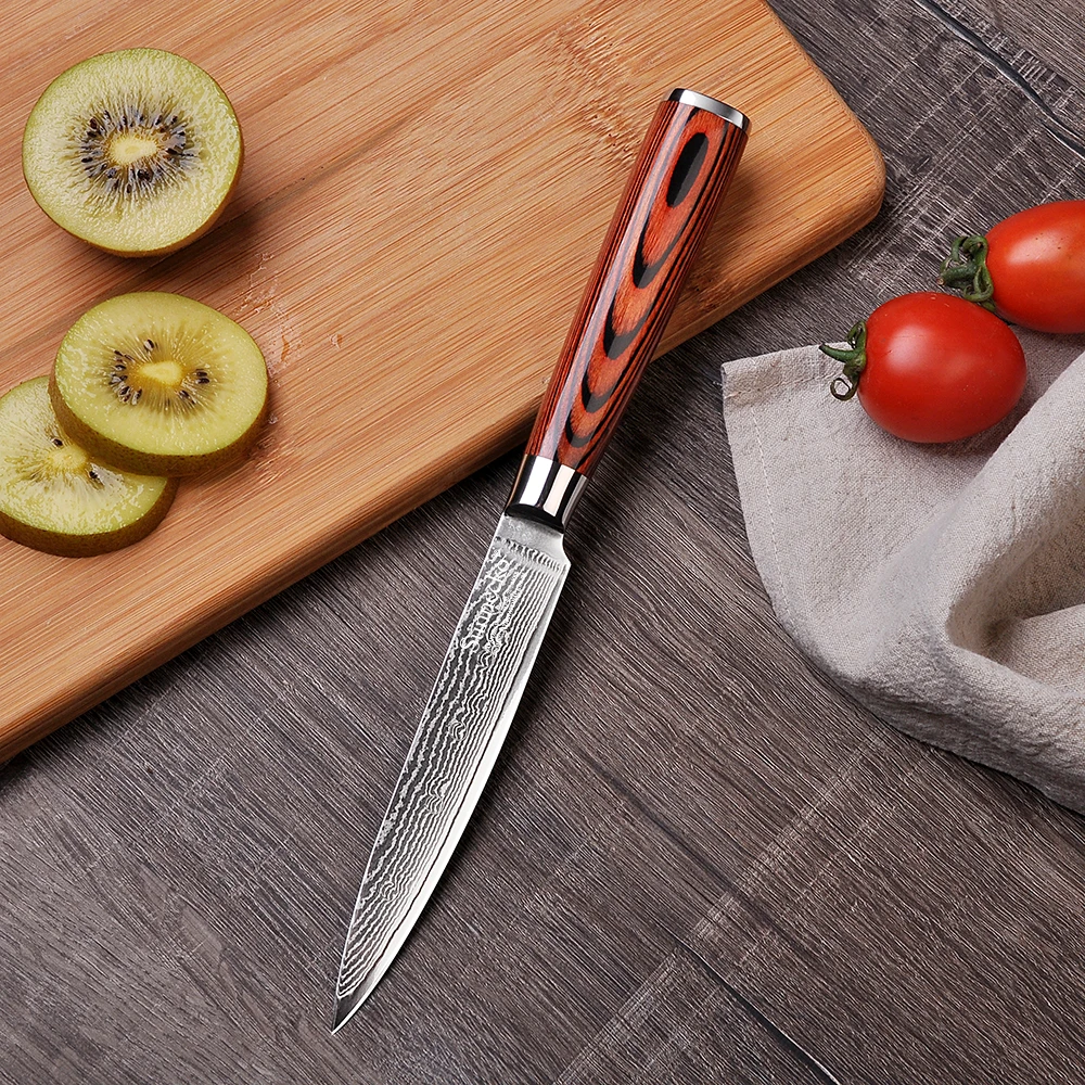 SUNNECKO 73 Layers Damascus Steel Chef Knife Japanese Kitchen Knives Pakka Wood Handle Utility Santoku Slicing Paring Cut Knives SUNNECKO 73 Layers Damascus Steel Chef Knife Japanese Kitchen Knives Pakka Wood Handle Utility Santoku Slicing Paring Cut Knives