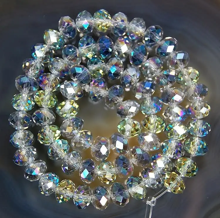 fashion jewelry beads Charming 100pcs 3x4mm Multicolor Crystal