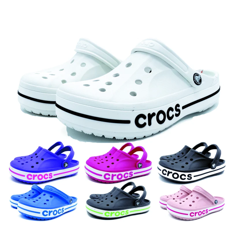 CROCS Summer Clog Lady Beach Wading Sandals White Crocs Shoes Water Sandals Swimwear Ms. Summer Casual Shoes