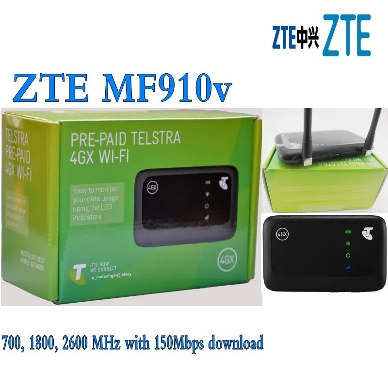 Разблокированный Карманный Wi Fi роутер ZTE MF910v 4G с 2 антеннами|4g pocket wifi router|pocket router