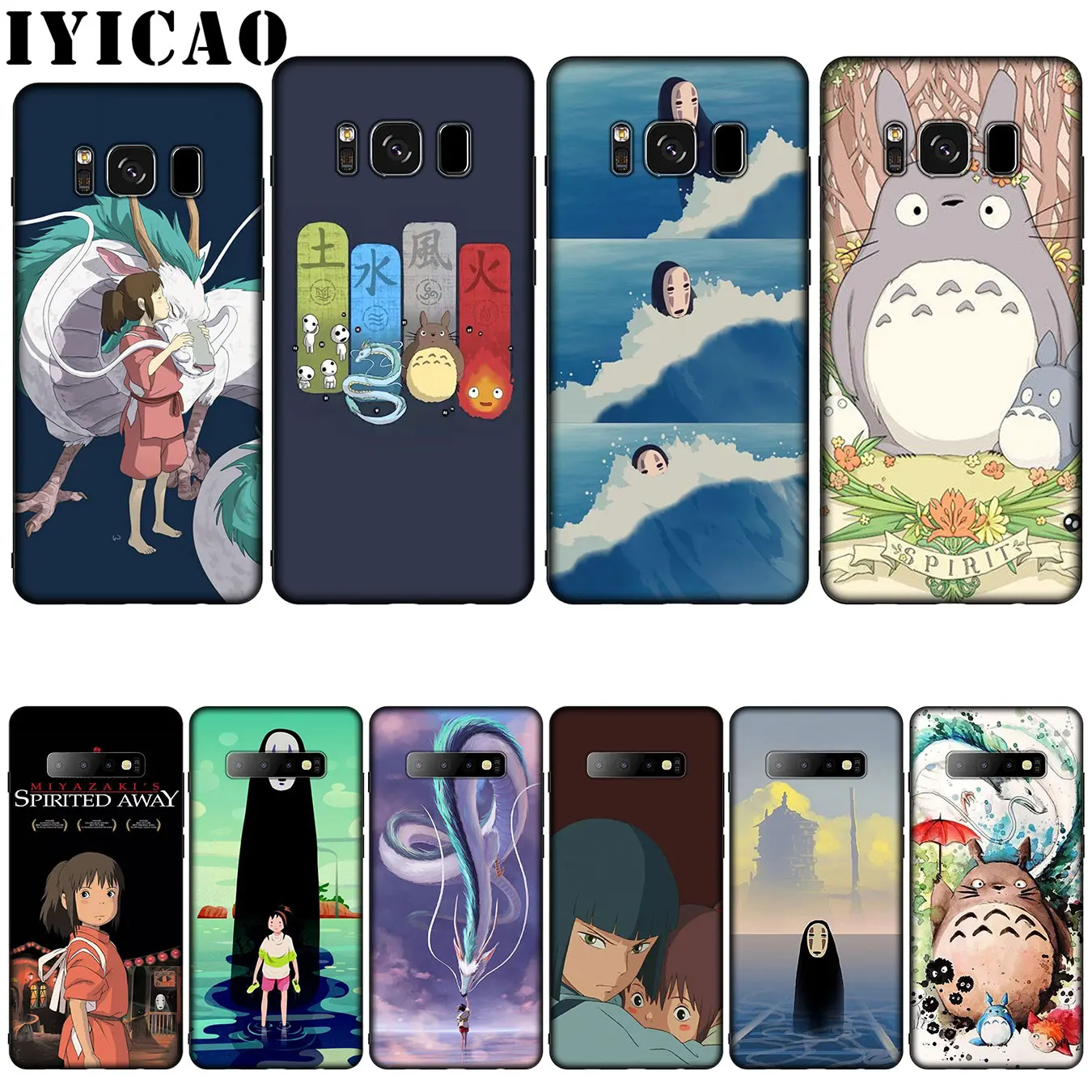 

IYICAO Ghibli Spirited Away Totoro Silicone Soft Phone Case for Samsung Galaxy S10 S9 S8 Plus S6 S7 Edge S10e E Cover