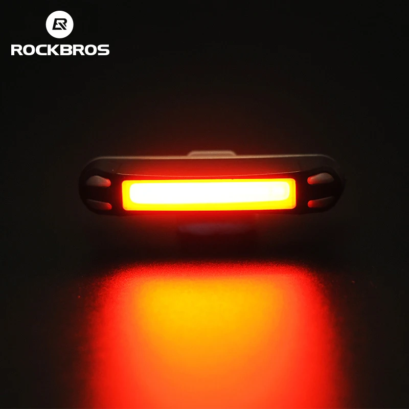 Sale Rockbros Cycling Taillight IPX5 Waterproof Bike Rear Tube Light USB Rechargeable Bicycle Warning Lamp Flashlight Tail Light 3