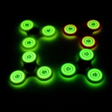 Glow in the Dark Captain America Tri-Spinner Fidget Puzzle Toy Plastic EDC Luminous Hand Spinner Autism and ADHD Fidget Spinner