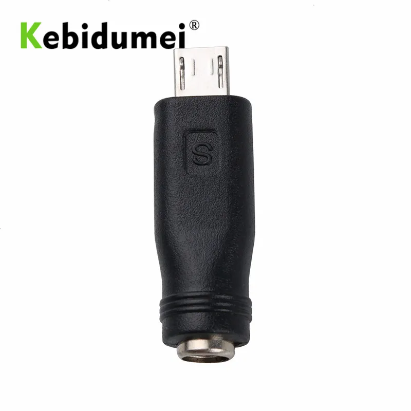 

Kebidumei 1pcs/lot 5.5 x 2.1 mm Female to Micro USB Male 5 Pin DC Power Plug Connector Adapter for V8 Android