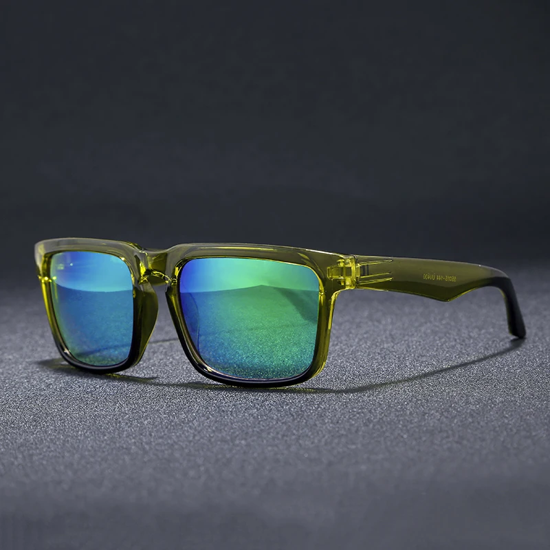 KDEAM квадратные дизайнерские солнцезащитные очки UV400 Мужские 10 доступных цветов Солнцезащитные очки зеркальные легко носить с собой очки