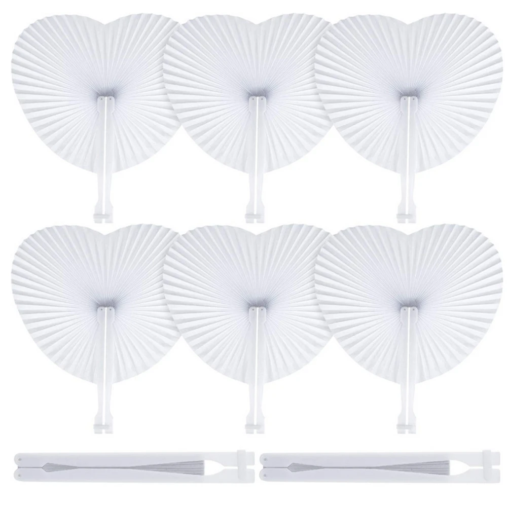 

1/5pcs Fan White Paper Round Heart Deco Decoration Wedding Party Gift for Guests Anniversary Wedding DIY Party