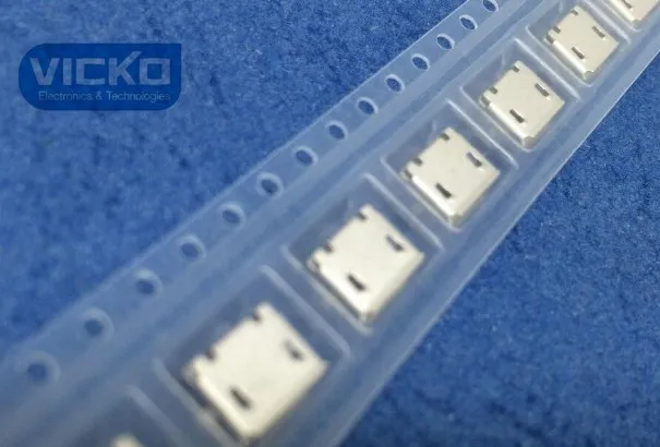 [VK] 10 шт./лот Micro Тип usb B Женский 5Pin SMT Socket G18 Jack Разъем Порты и разъёмы печатной платы