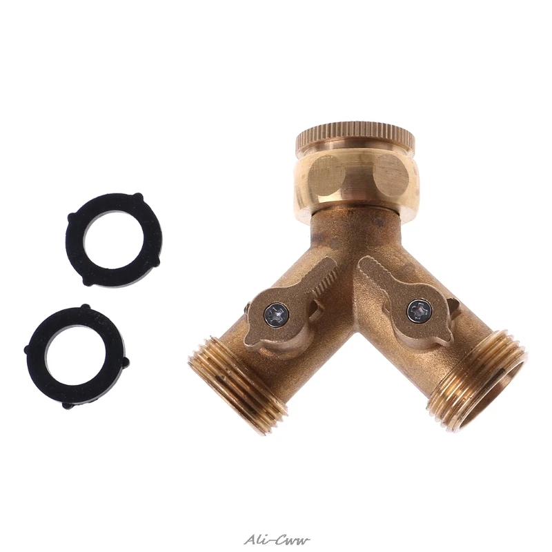 

Brass Water Pipe Tee Connector Turn One Tap Into Two With Independent Switch A827