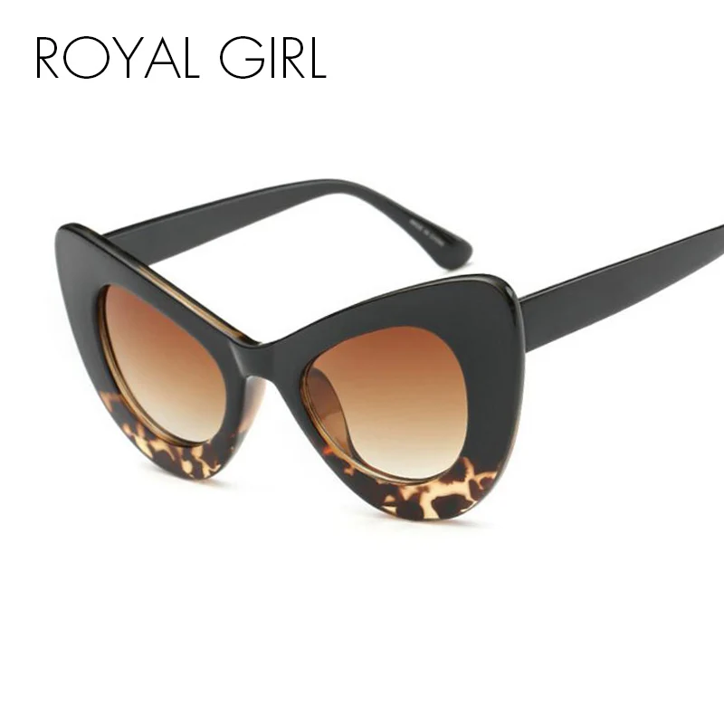 

ROYAL GIRL Popular Sexy Cat Eye Sunglasses Women Black Red Retro Oval Acetate Frame Sun Glasses Ladies Vintage Shades ss204