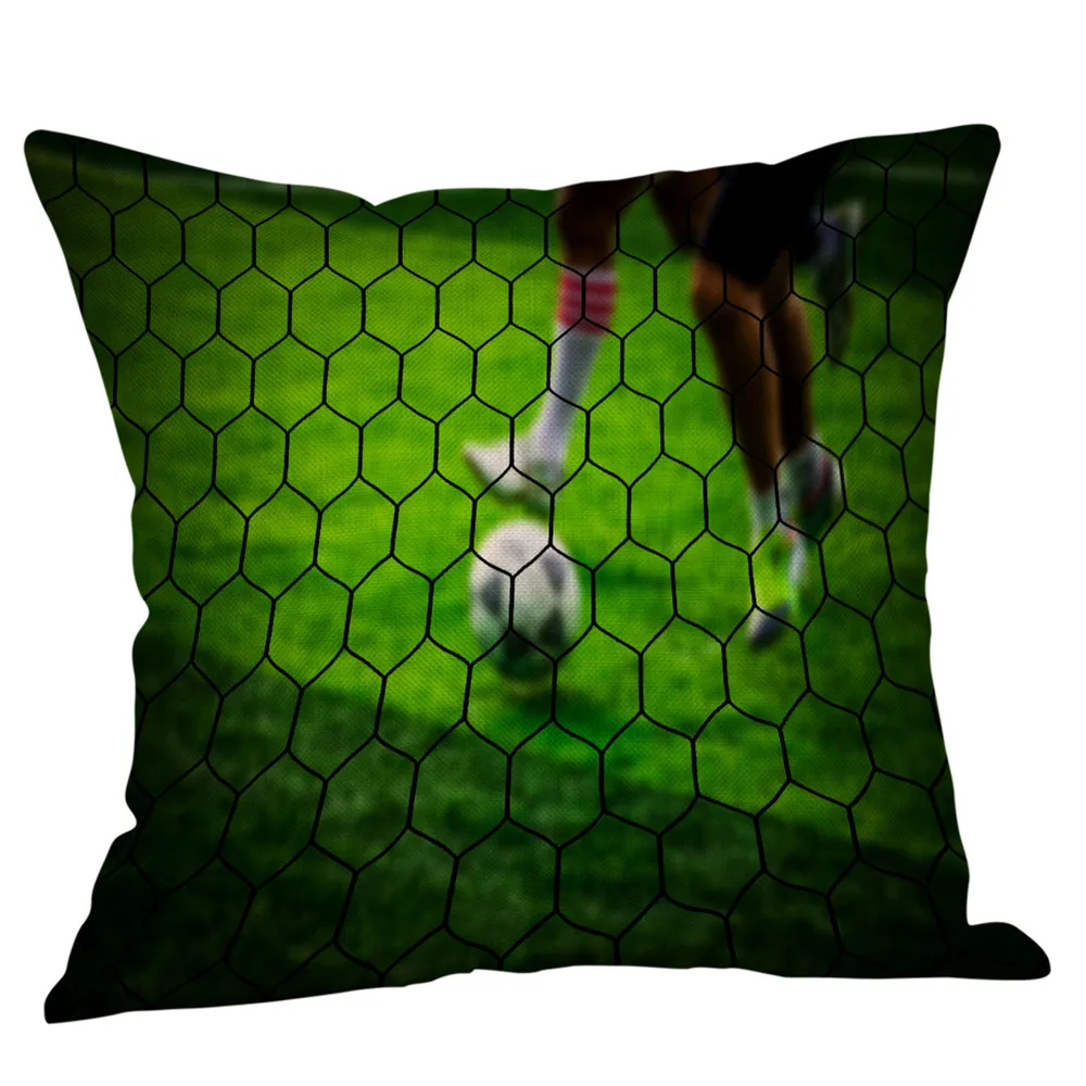 

Football Printing Linen Bed Pillow Cover Home Pillowcase Brand New Comfortable High Quality Droship 45cm*45cm 10JUL 26