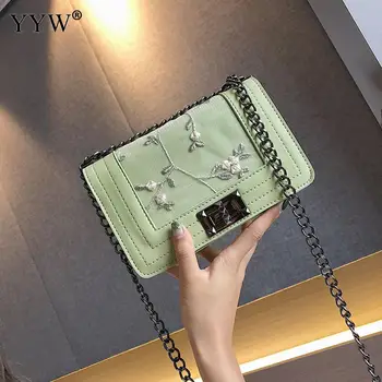 

YYW 2018 Fashion Chain Messenger Small Mini Shoulder Bags Women PU Leather Crossbody Bag Women's Handbag Messenger Bag