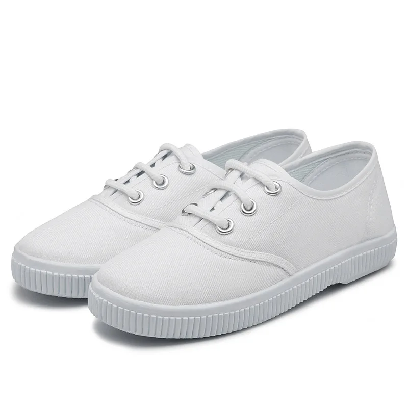 Kids Shoes for Baby Girls Leisure White Canvas Dancing Shoes Anti
