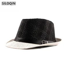 SILOQIN британские модные соломенные шляпы для мужчин и женщин летние дышащие соломенные мягкие фетровые шляпы джаз шляпа новая унисекс BrandsTrend пляжная шляпа
