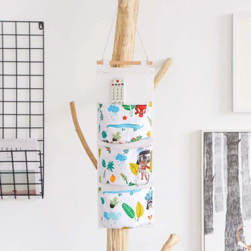 فلامنغو الكرتون جدار شنقا أكياس التخزين المنظم خزانة الاطفال الأطفال غرفة رفوف المنظم الباب الحقيبة لأشتات 1 قطعة