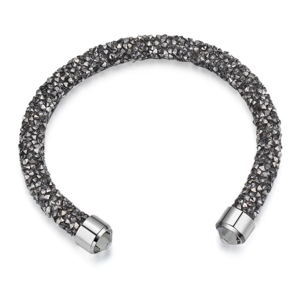 Новинка 2018 очаровательный Браслет манжета с кристаллами Swarovski бижутерия в