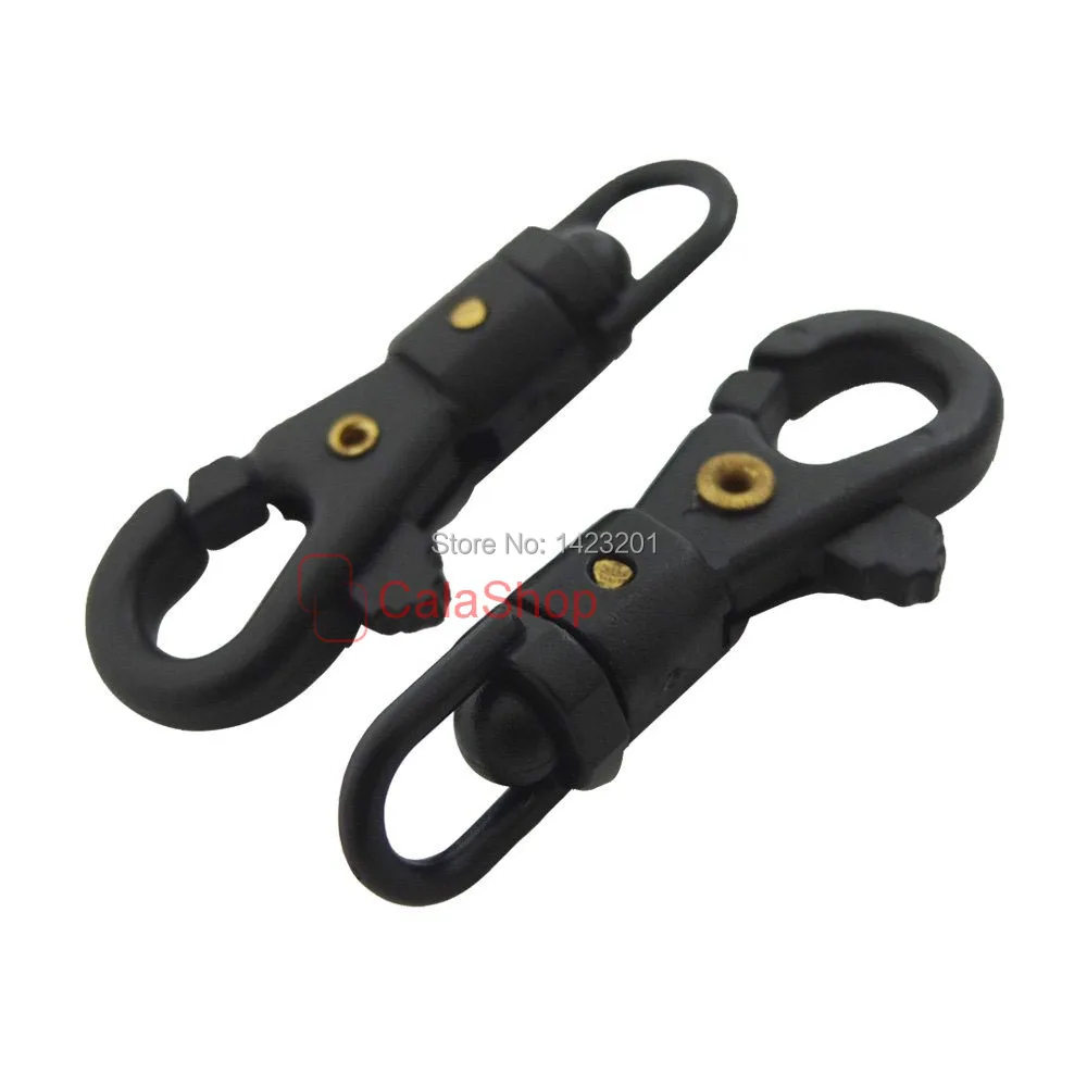 50 Pcs / Lot Plastic Black Swivel Lobster Clasp Clip Snap Trigger