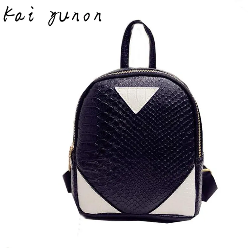 kai yunon Women Canvas Rucksack concise Serpentine Backpack font b School b font Book Shoulder font