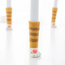 

4pcs Knitting Cat Style Chair Leg Socks Home Furniture Leg Floor Protectors Table Legs cover prevent cat scratching New arrival