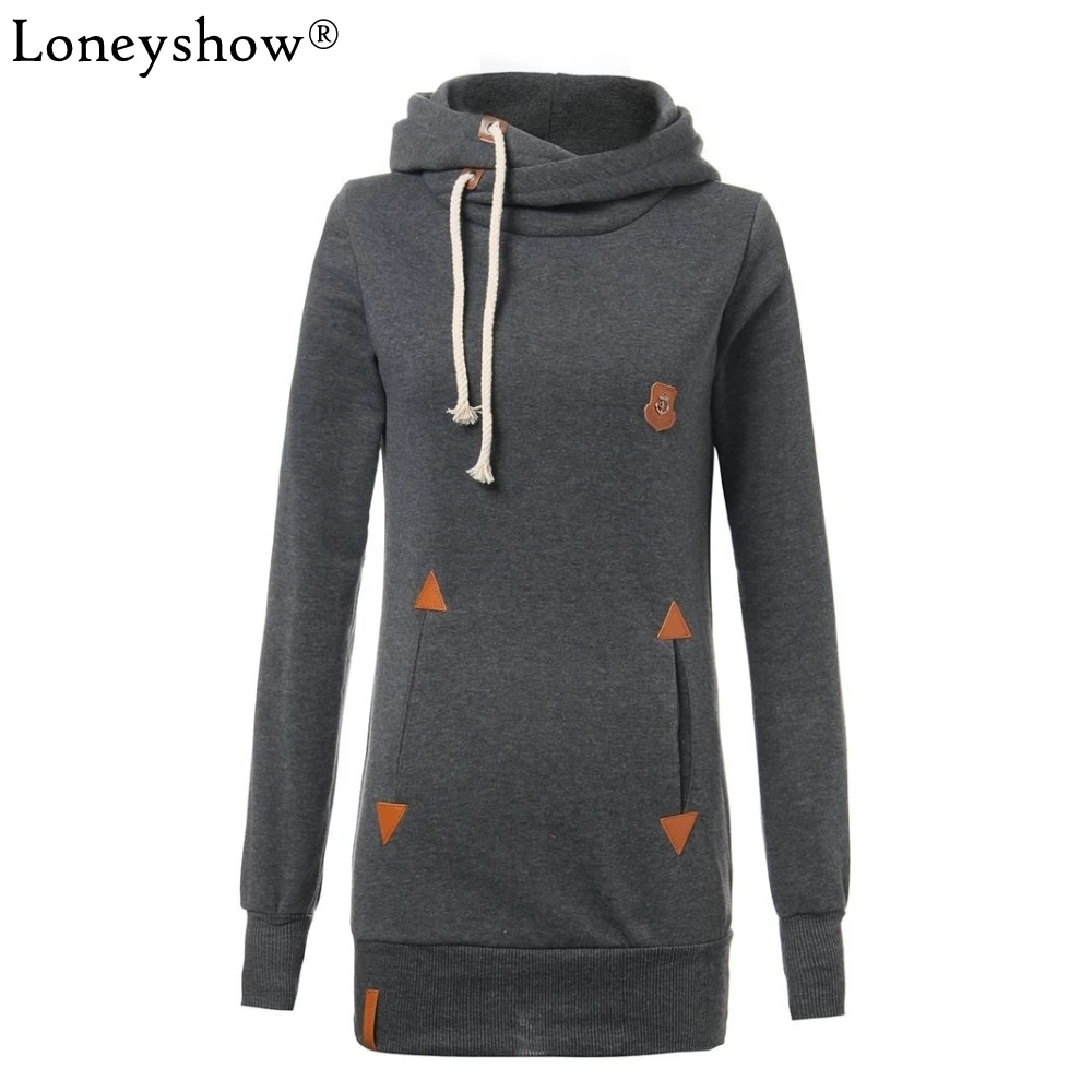 2017 Casual Solid Women Hooded Sweatshirts Autumn Winter