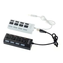 Новое поступление концентратор USB 2,0 4 порта питания вкл/выкл переключатель светодиодный концентратор светодио дный портативных ПК Ноутбук Прямая l1114#2