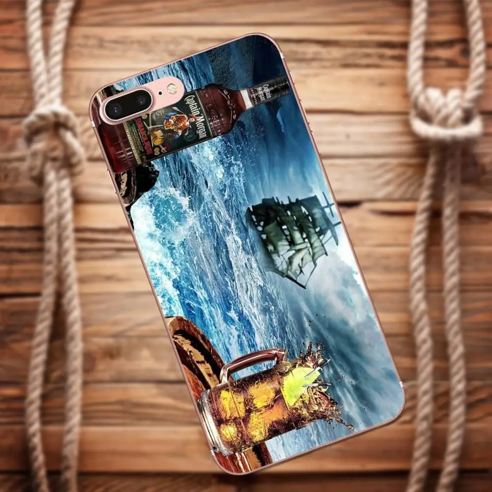 Vvcqod ТПУ Лидер продаж Капитан Морган черный пряный Ром для Apple iPhone X 4 4S 5 5C 5S SE 6 S 7 8 Plus