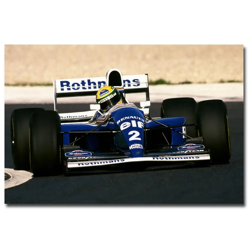 

NICOLESHENTING Ayrton Senna da Silva Car Racer Art Silk Poster Print Sports Pictures Living Room Decor 002
