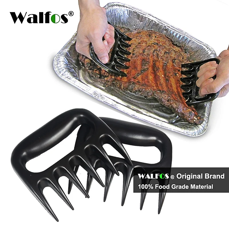 

WALFOS 2 piece Bear Meat Claws Shredding Handling & Carving Food Claw Handler Pulling Brisket from Grill Smoker or Slow Cooker