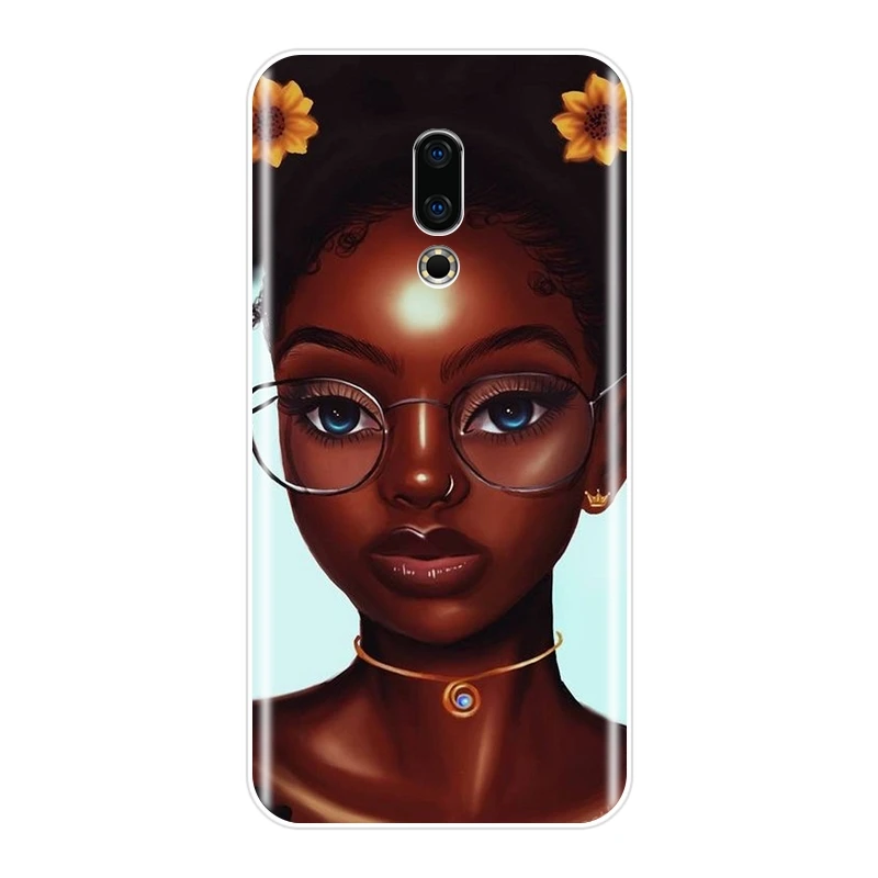 Мягкий чехол для телефона Meizu 15 Lite 16 Plus 16th 16x силиконовый черный девочки Magic Melanin U10