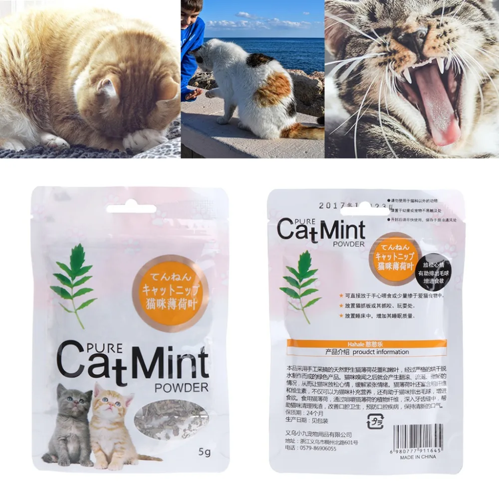 

Cat Mint Natural Organic Premium Catnip Cat Mint Menthol Flavor Cat Treats Funny Toy
