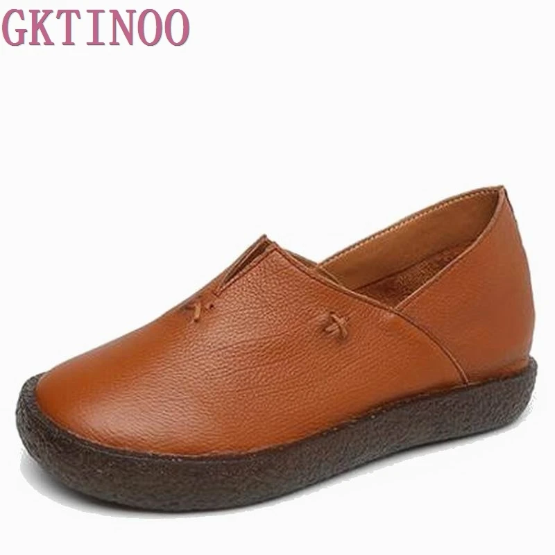 

2018 Shoes Woman 100% Genuine Leather Women Shoes 3 Colors Loafers Women's Flat Shoes Fashion Women Flats FL1709