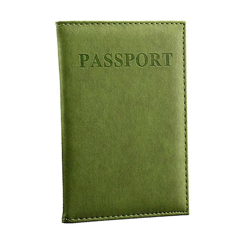 Aelicy, Одноцветный, для путешествий, кошелек, кожаный, с отделением для паспорта, чехол для карт, защитная крышка, кошелек, тонкий, Повседневный, для паспорта, книга для женщин, Men0 - Цвет: GN