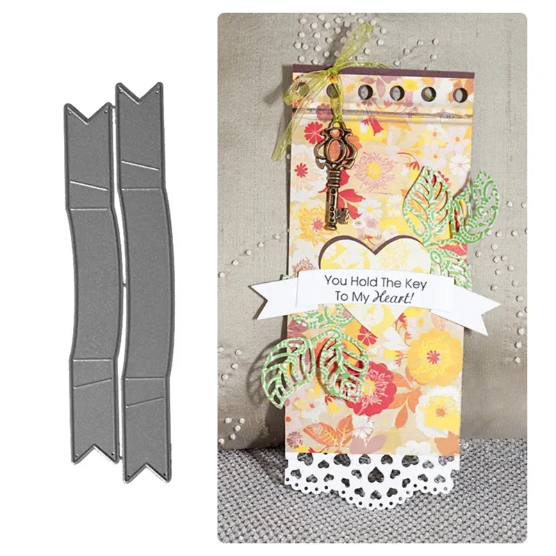 

Naifumodo Folding Banners Die for Scrapbooking 2019 New Cutting Dies DIY Album Card Making Decor Paper Craft