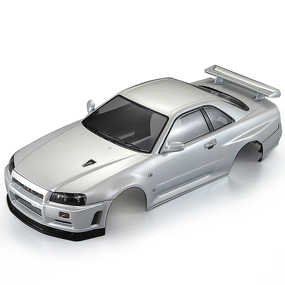 Корпус радиоуправляемого автомобиля для 48644 257 мм NISSAN SKYLINE(R34), готовый чехол, рамка 1:10, Электрический туристический Радиоуправляемый гоночный автомобиль, запчасти diy