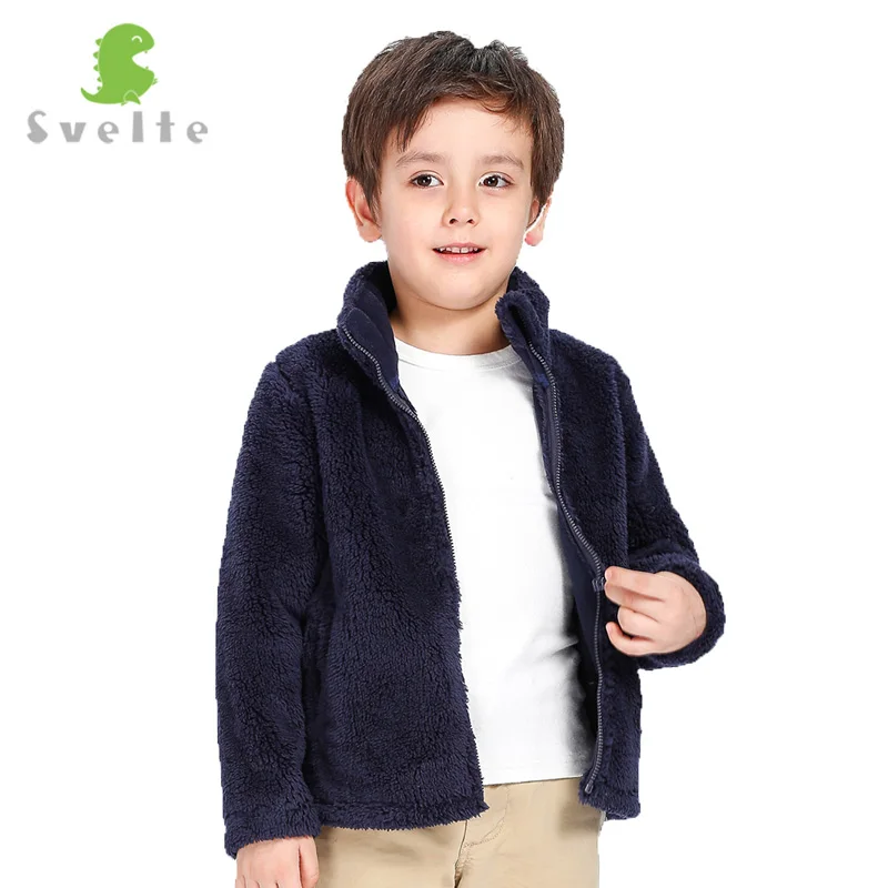 

SVELTE for 2-7Y Children Boys Girls Unisex Thick Fur Fleece Jacket Outerwear Coat Windbreaker Autumn Winter Warm Kids Clothing