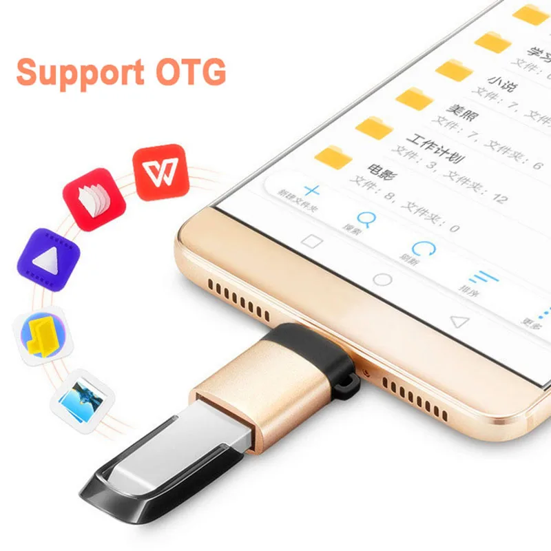 

1/2PCS USB Type C Male To Micro USB Female Adapter USB Type-C Support OTG for Xiaomi 4C /LeTV /Huawei /HTC Oneplus LG Tablet