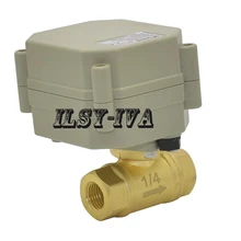 DN8 G1/" латунь электрический шаровой кран, DC5V Тип переключателя с подкладкой 2 проводной Контроль Электрический шаровой кран