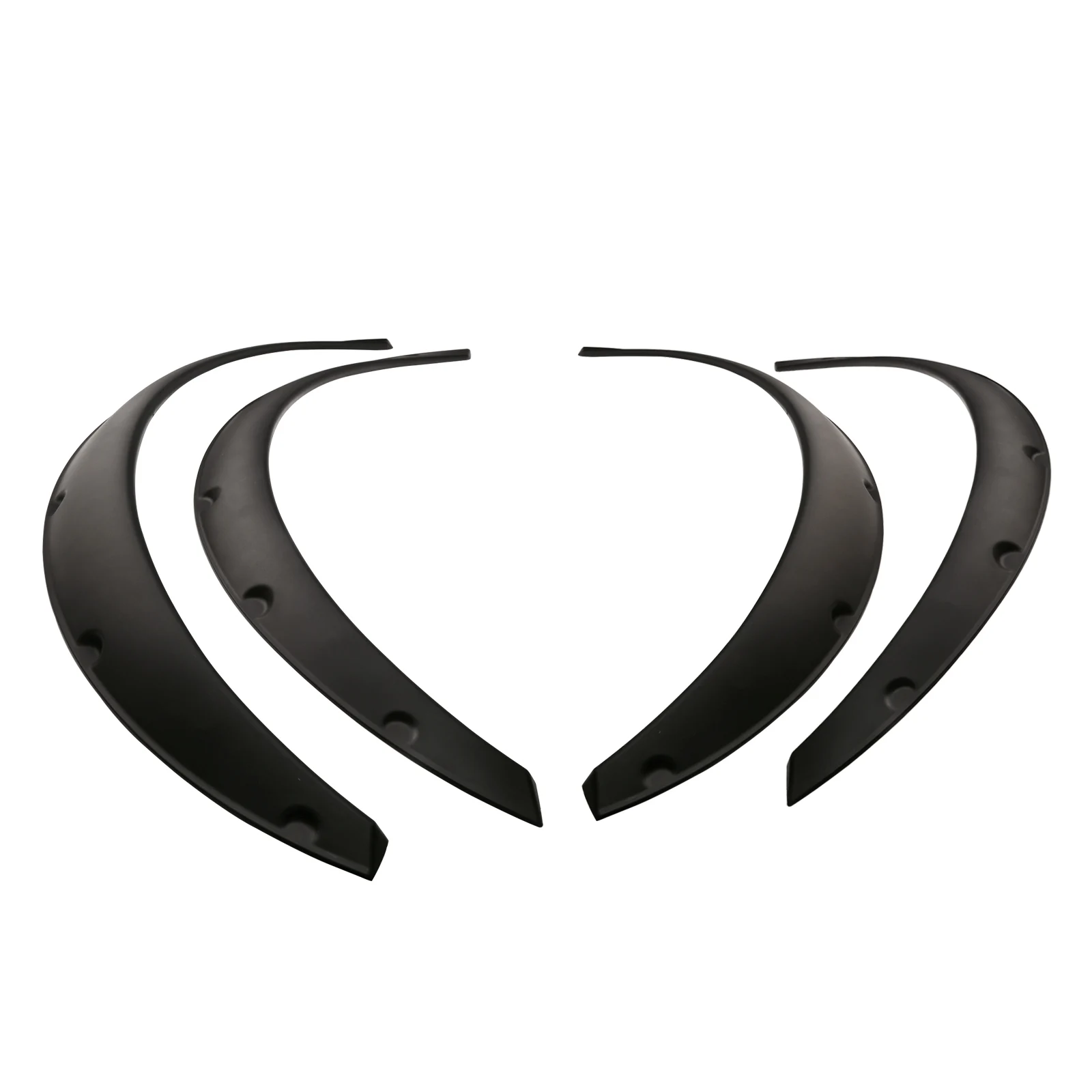 4pcs/set Car SUV Body Flexible Fender Flare Wheel Eyebrow Protector Durable Kit