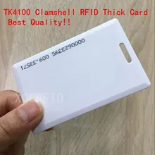 125khz RFID EM4100 TK4100 Clamshell Card 1.8mm Thickness Proximity ID Card With 64 bits For Door Access System Switch Power