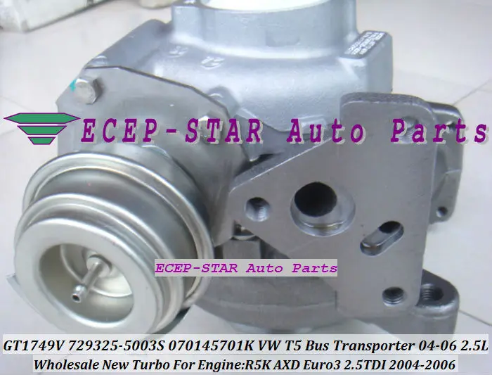 GT1749V 729325 5003S 5002S 070145701K Turbo турбонагнетатель для VOLKSWAGEN VW Bus Transporter T5 2004 06 R5K AXD л|turbocharger