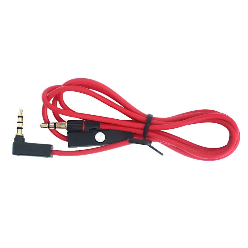 

3.5mm Replacement Audio Cable L Cord for Headphones Male to male straight audio cable with Mic 30