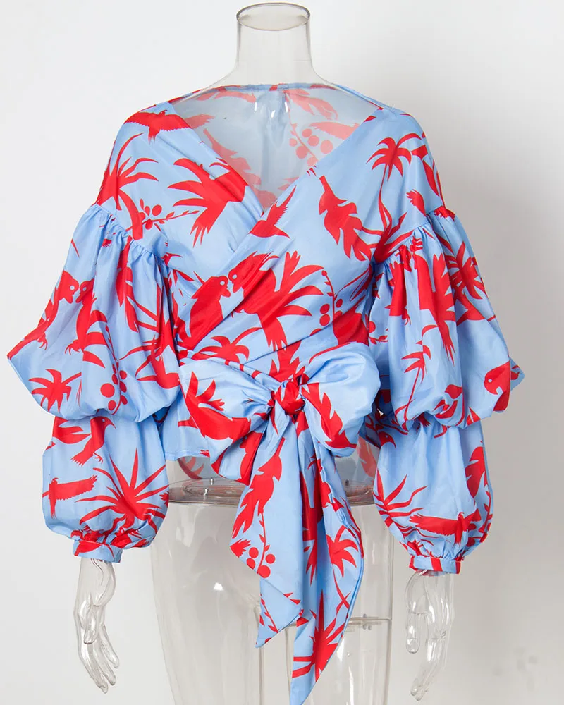 chiffon wrap top