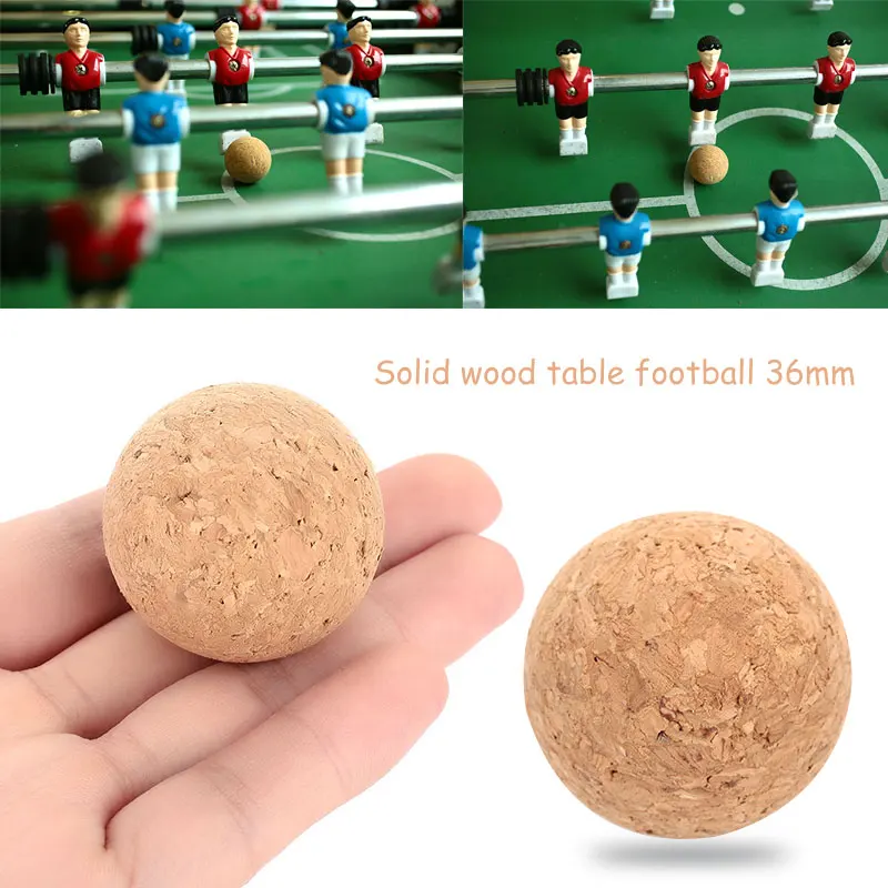 

Durable Table Football Solid Wood Football 36mm Wood Cork Football Collection 1 Pcs Foosballs Natural Practical