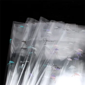 

Flamingo transparent cellophane wrapping paper DIY Florist Supplies Gift Package Valentine Day Wedding Decorative