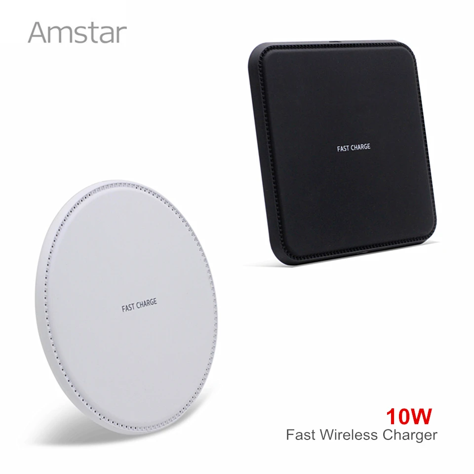 Ультратонкое Беспроводное зарядное устройство Amstar для iPhone 11 Pro Max XR XS X Samsung S20 +