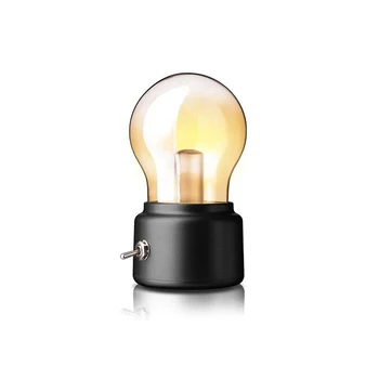 

DONWEI Vintage Bulb Night Light USB Lamp Rechargeable luminaria Nightlight LED energy-saving Bed Lamps with switch