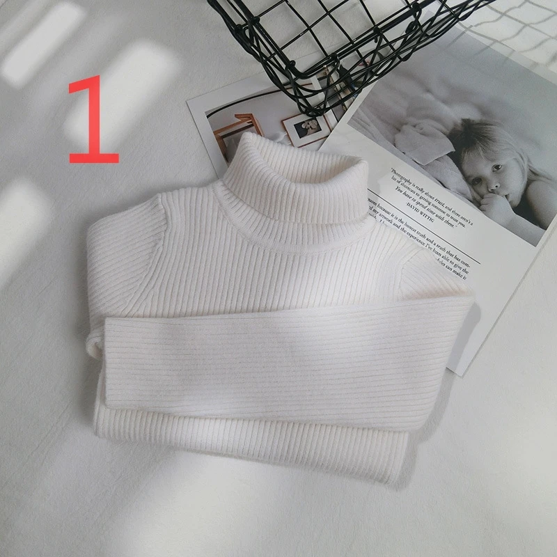 

Children's soft turtleneck bottom sweater1