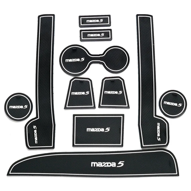 

11Pcs Lot Car Interior Upholstery For The New Mazda 5 Rubber Mat Car Accessories Non-Slip Mat Auto Accessories Interior