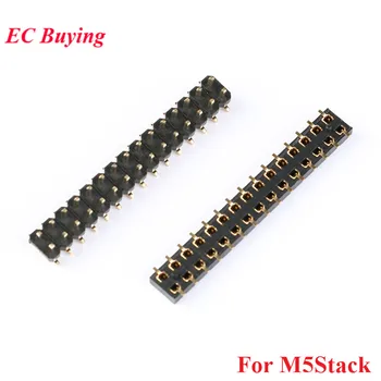 

4 Pairs M5Stack Pro Double Row Male Pin Headers Socket 2.54mm Pitch 2x15 Pin Double Row Female Connector Electronic Kit