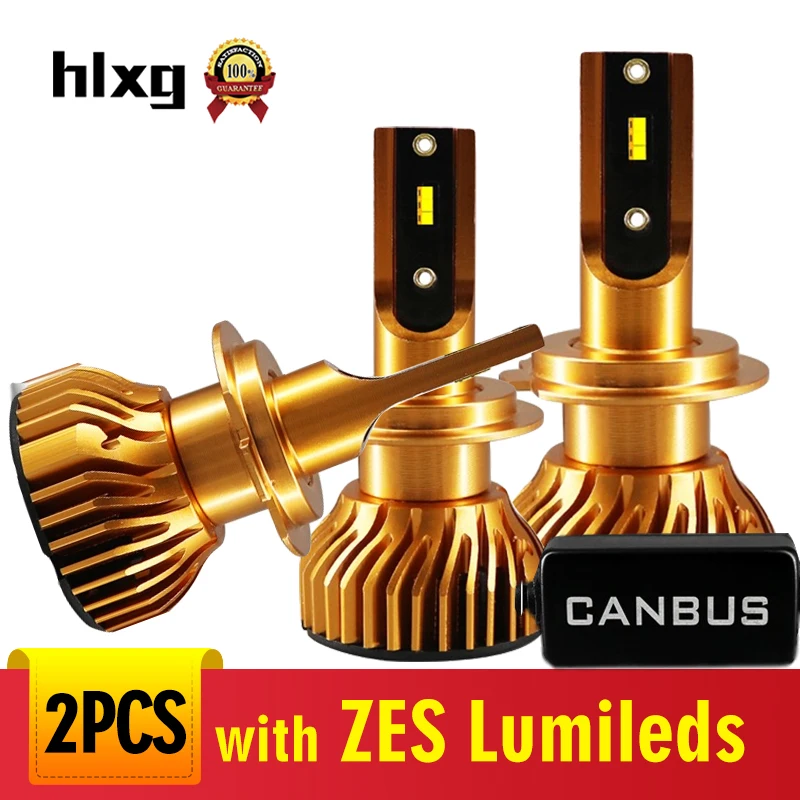 

hlxg h7 led h4 with Lumileds Luxeon Z ES Chips Car Headlight Bulbs LED H11 Auto Fog Lamp h4 diode lamps 9006 9005 12V 24V LEDS