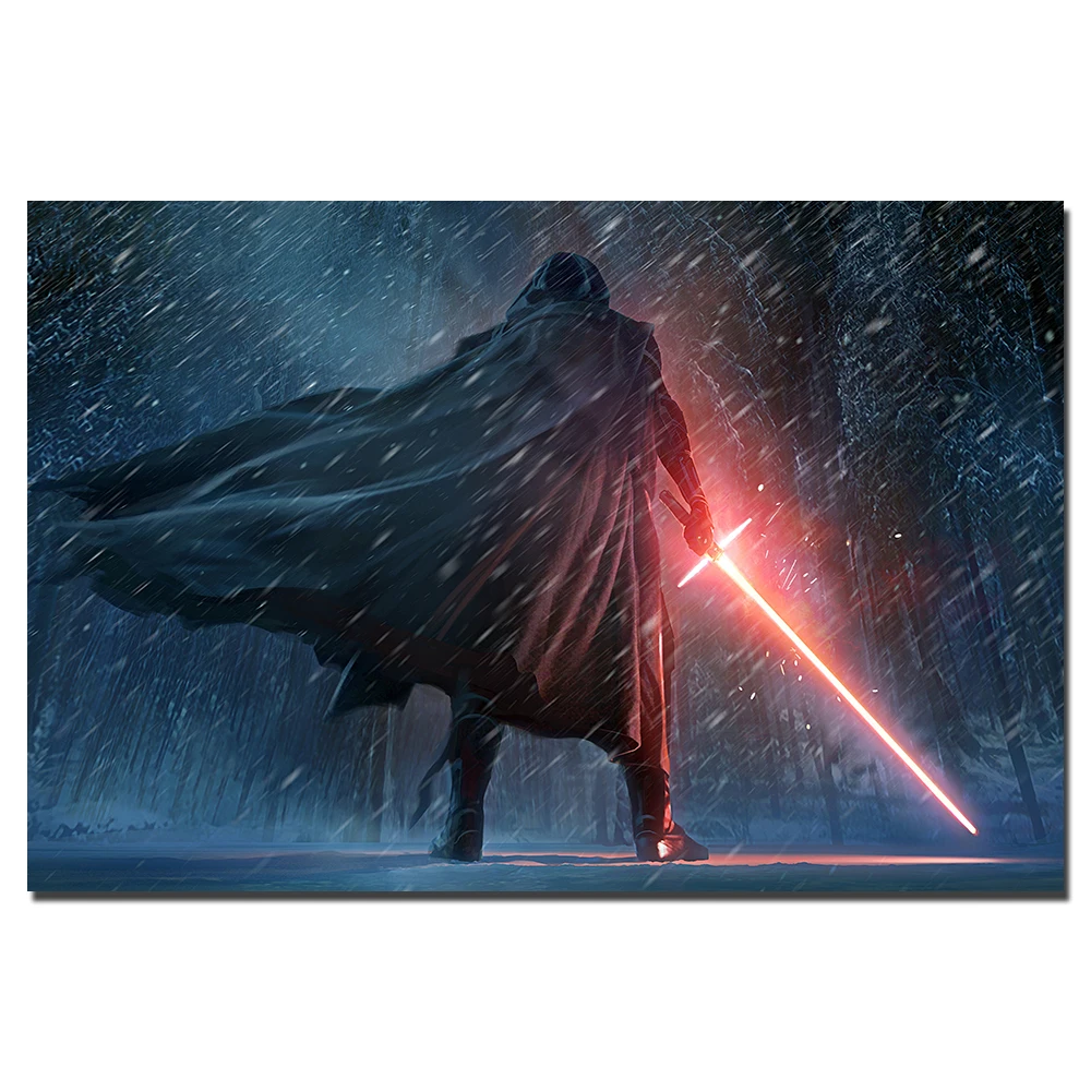 Kylo Ren Звездные Войны Плакат Картина холст печать картины настенная живопись для